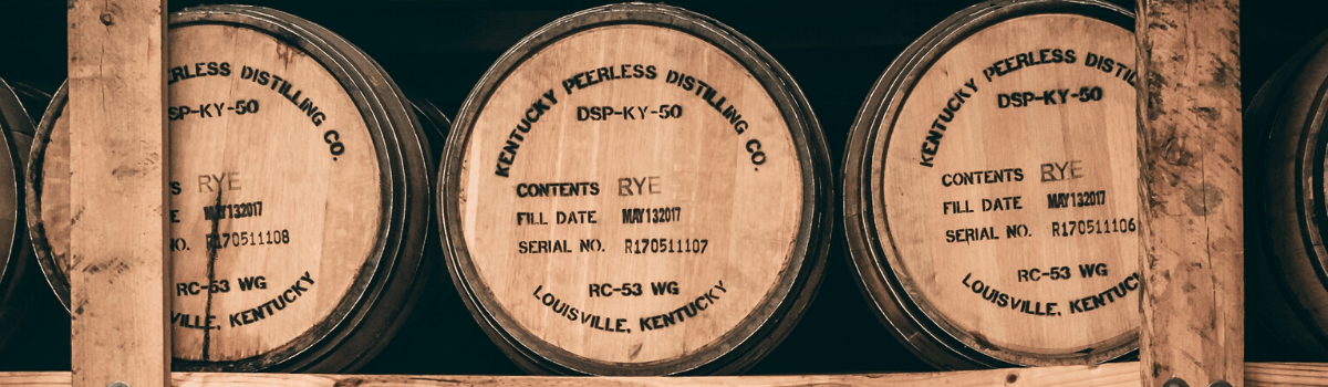 three casks of rye whisky